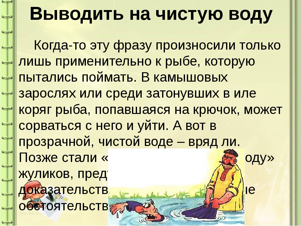 Как рыба в воде значение. Фразеологизм вывести на чистую воду. Вывести на чистую воду значение фразеологизма. Фразеологизм выводить на чистую воду. Выводить на чистую воду значение фразеологизма.