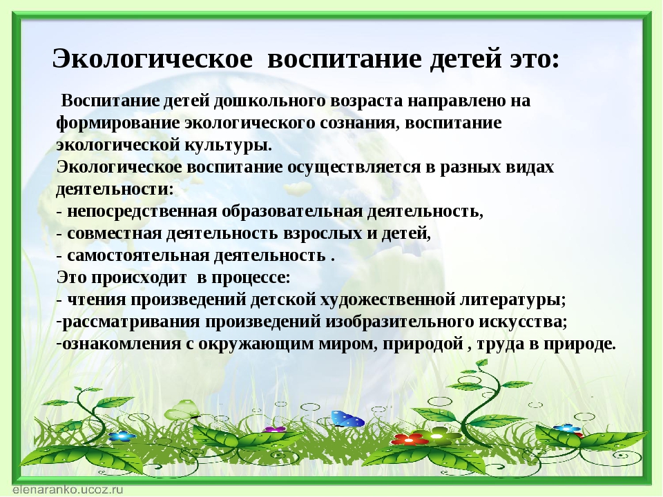 Экологическое воспитание детей младшего дошкольного возраста презентация