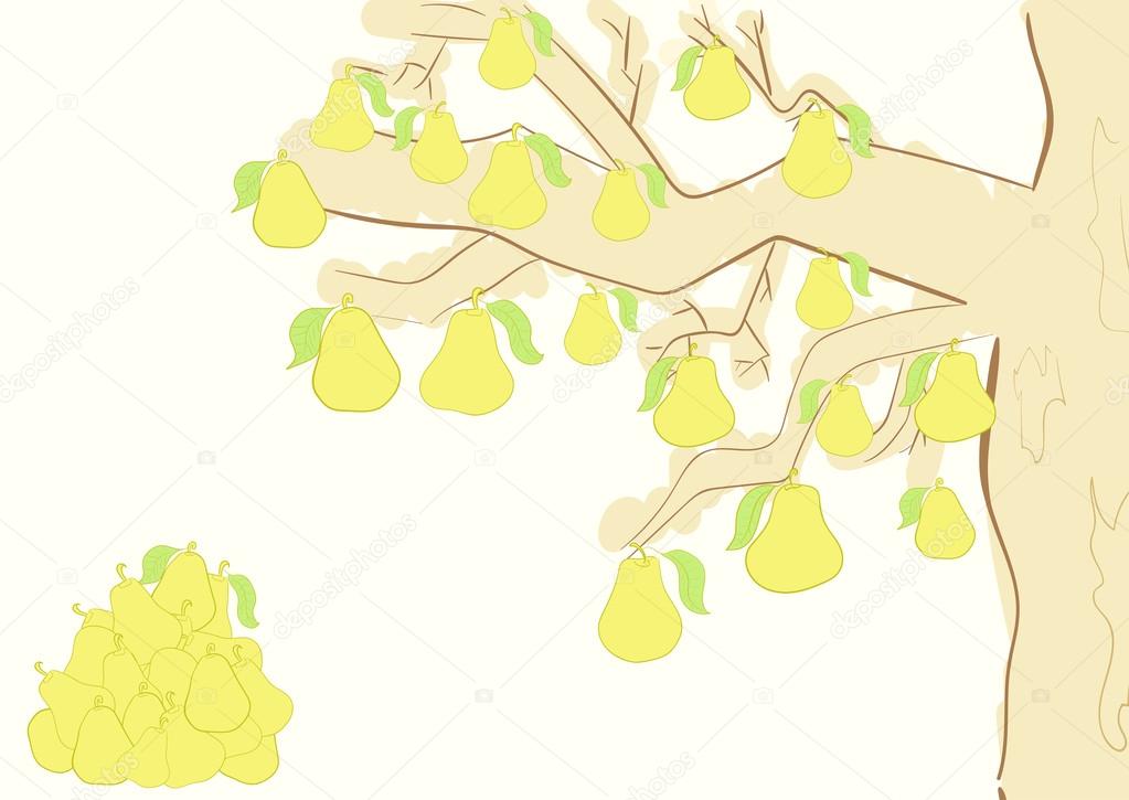depositphotos 81536044 stock illustration tree with pears